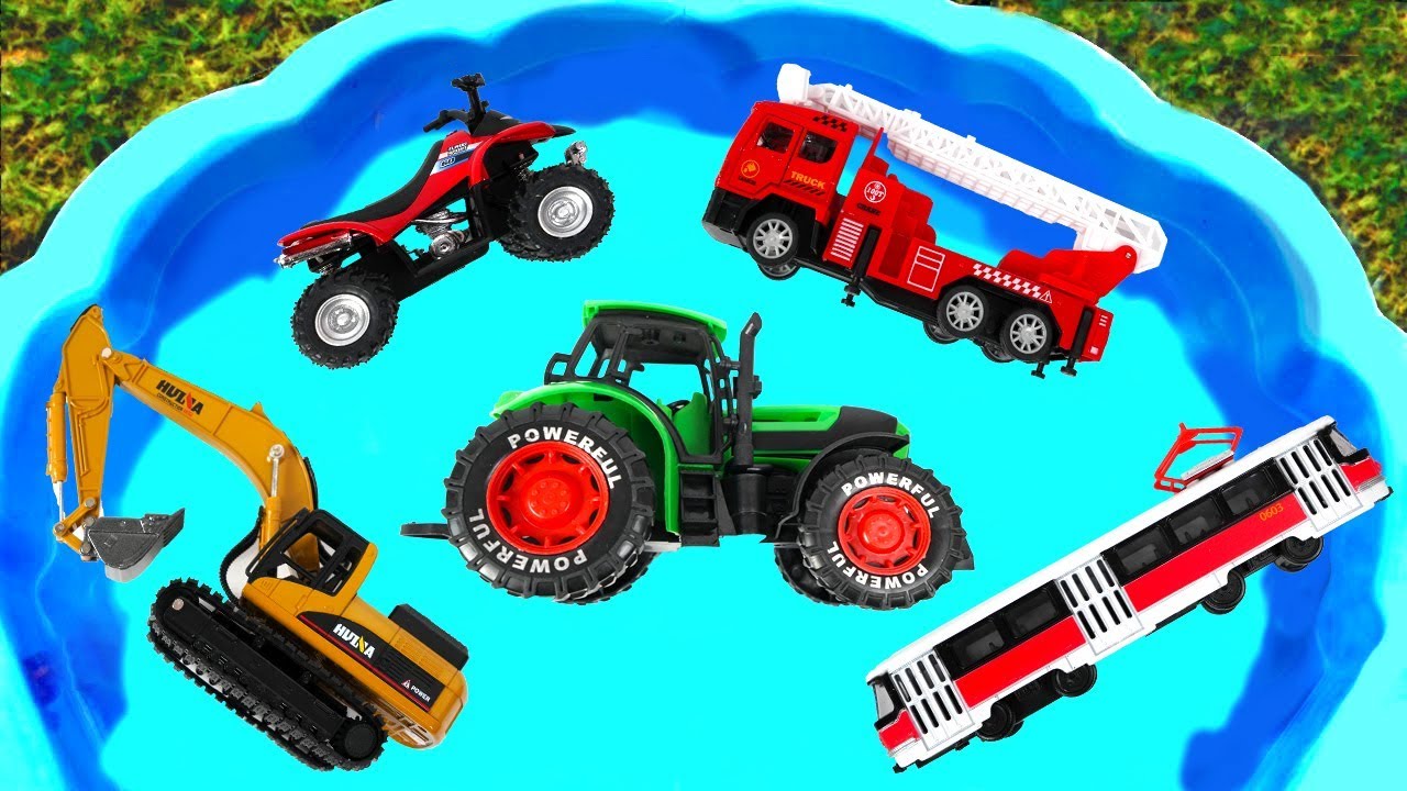 Bomberos camión Excavadora Placa de lectura temprana colorido Libros-tractor 