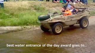 the BIG splash – WW2 German type 166 Schwimmwagen goes into the water…