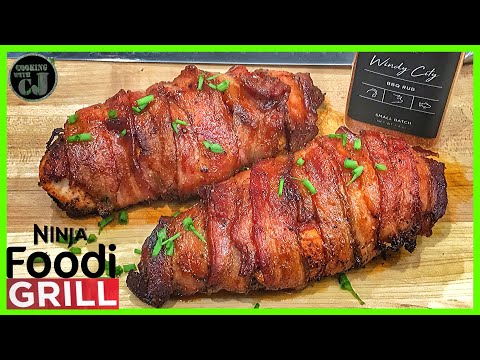 ninja-foodi-grill-bacon-wrapped-chicken-breast!-|-ninja-foodi-grill-recipe!