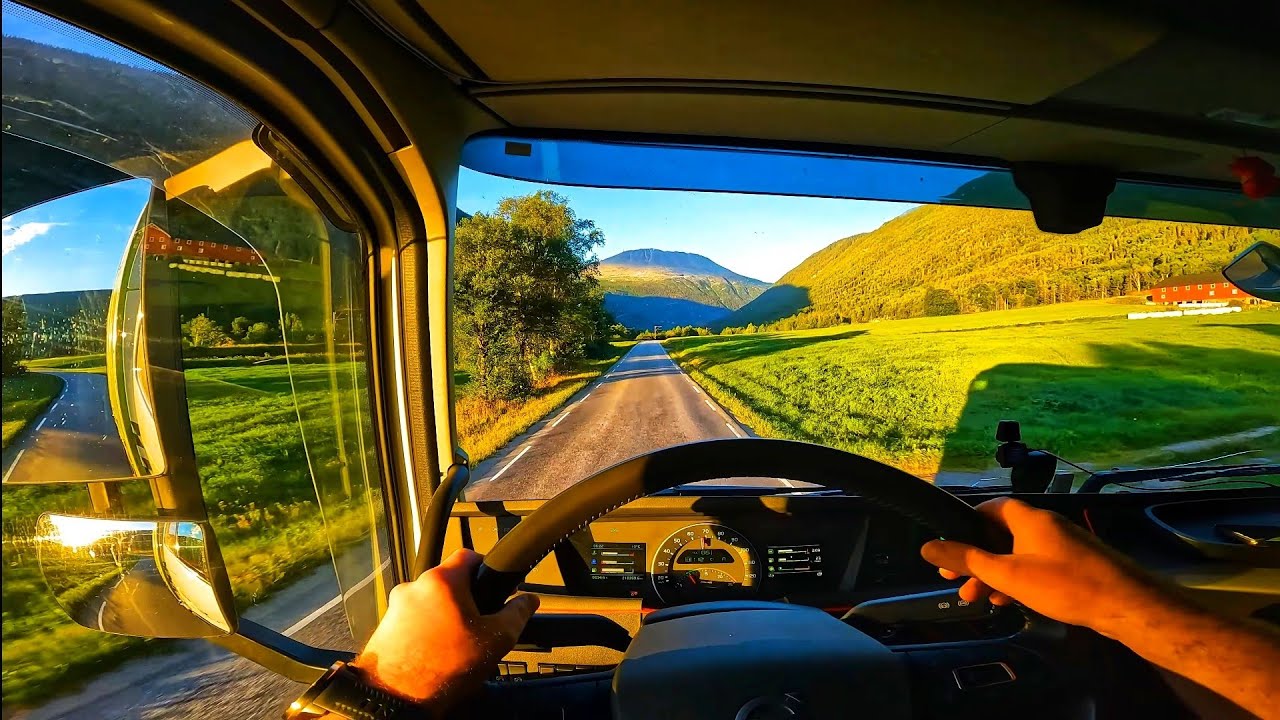 Morning trip to Rjukan and Gaustatoppen POV Truck Driving Norway 4K60 Volvo FH540