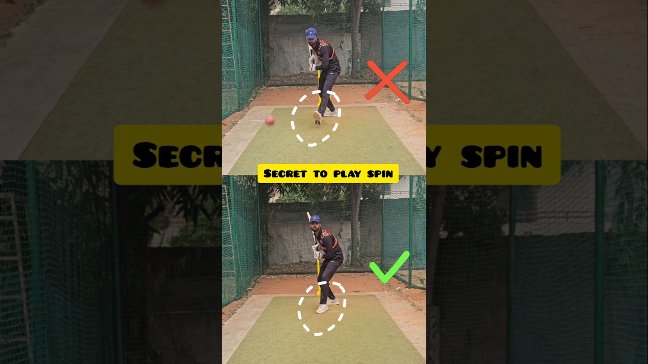 Secret to play spin🏏 #cricket #batting #thrivecricket