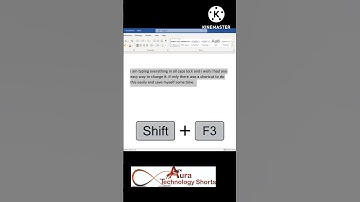 Shortcut Key to Make Capital & Small Letters In MS Word #shorts #viralshorts #lowercase #uppercase