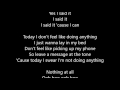 Bruno Mars - The Lazy Song - Lyrics Scrolling