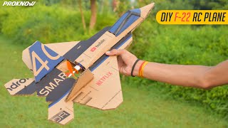 Making A Rc Airplane Using Cardboard Homemade F-22 Raptor