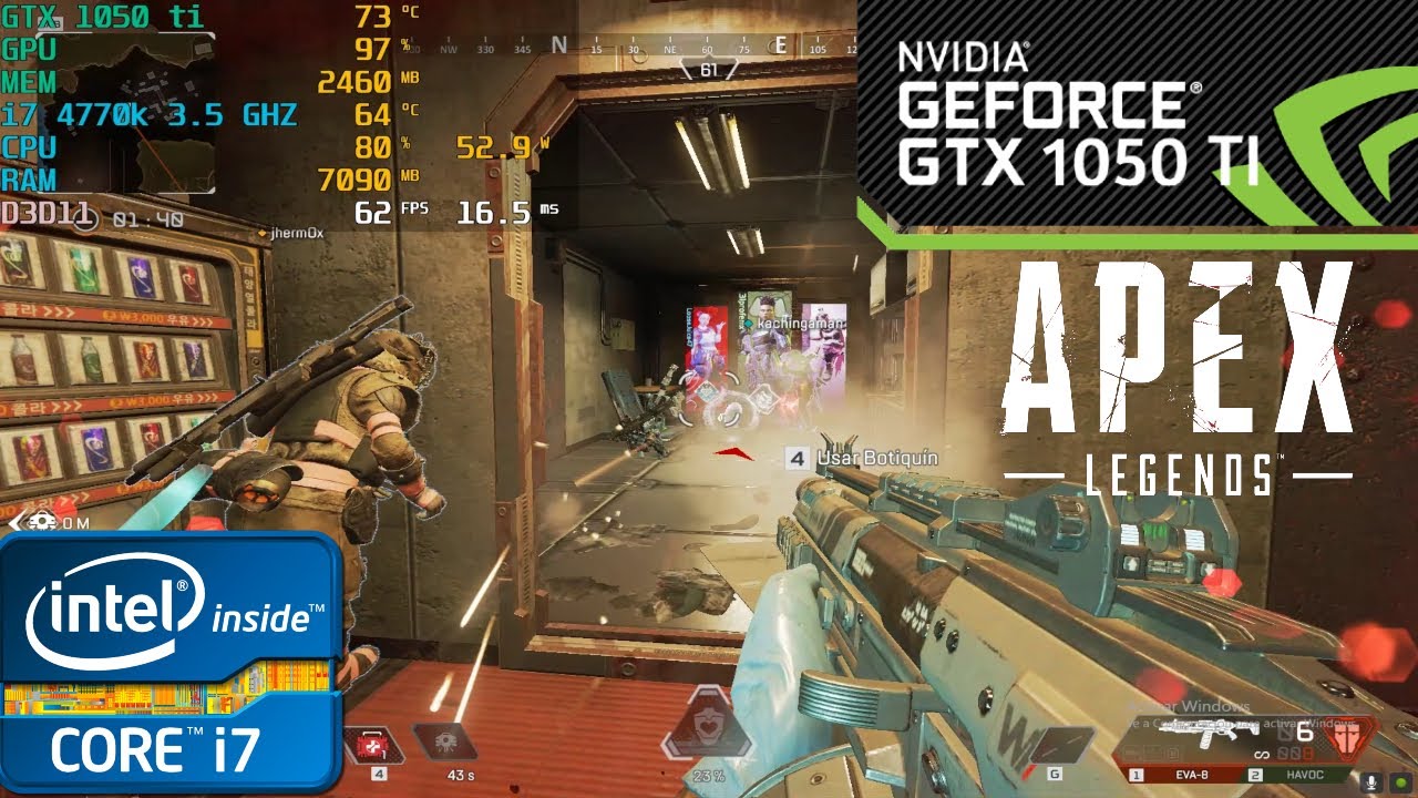 Apex Legends Season 5 GTX 1050 ti 4GB + i7 4770k Low Settings YouTube