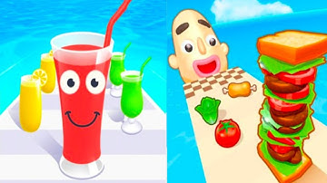 Juice Run VS sandwich Runner - All Levels SpeedRun Gameplay Android iOS Ep1