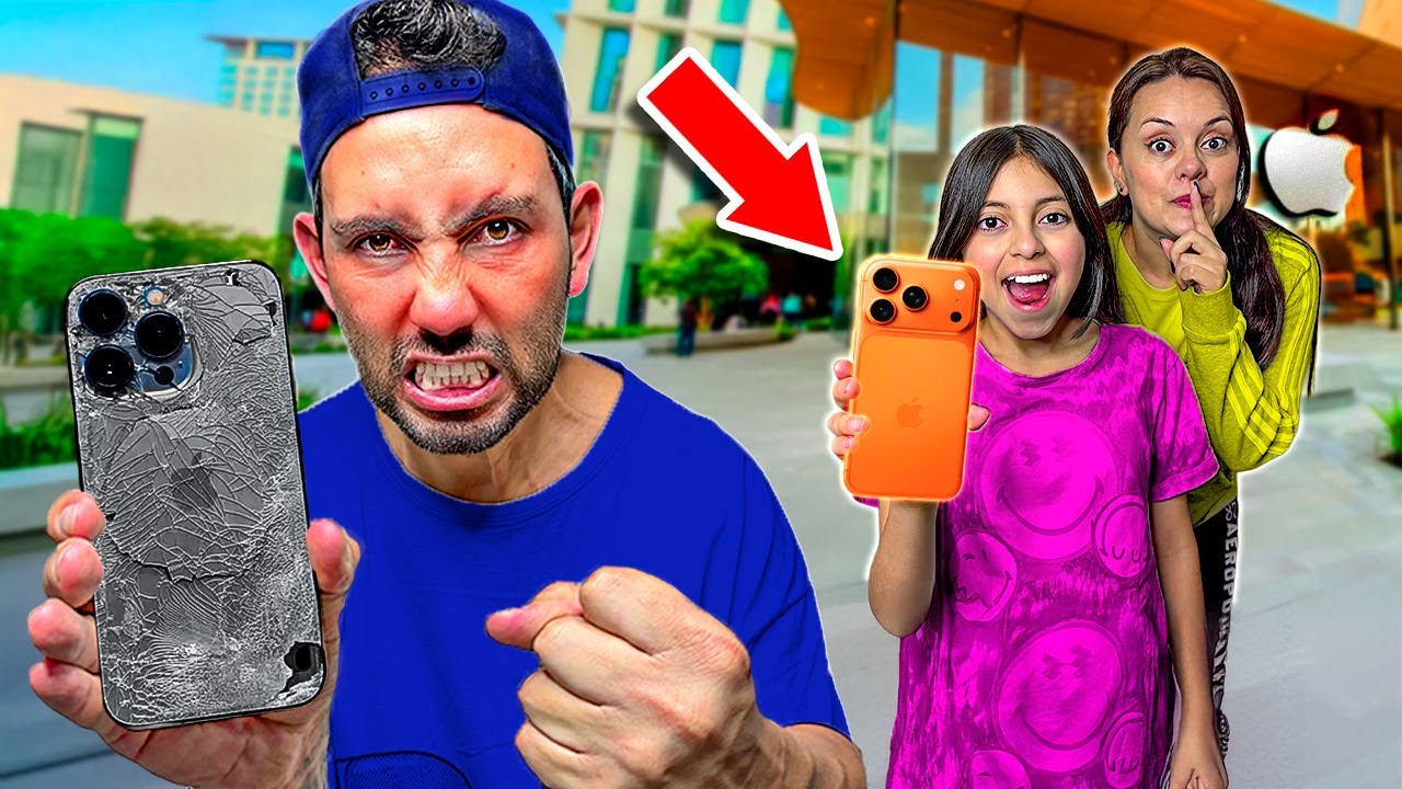 ROMPEMOS el TELÉFONO de PAPÁ y le REGALAMOS el NUEVO IPHONE 17 PRO MAX