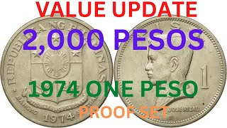 1974 One Piso Philippines Proof Set Coins - Value Update