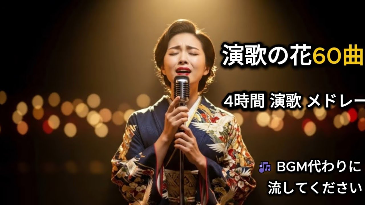 涙を誘う女性演歌｜名曲60選 4時間メドレー