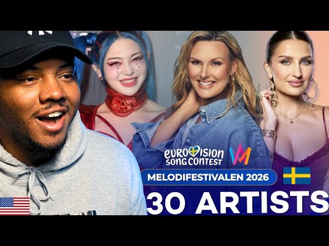 American Reacts to Melodifestivalen 2026 🇸🇪 | All 30 Artists (Sweden’s Eurovision Picks)