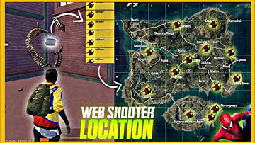 Spider Man Web Shooter All Location BGMI PUBGM Web Shooter All Location Spider Man Mode BGMI 1.8