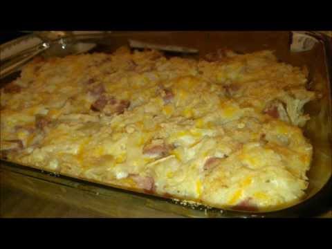 Cheesy Ham and Hash Brown Casserole (Pintober)