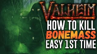 How to kill Bonemass boss easy tutorial Valheim