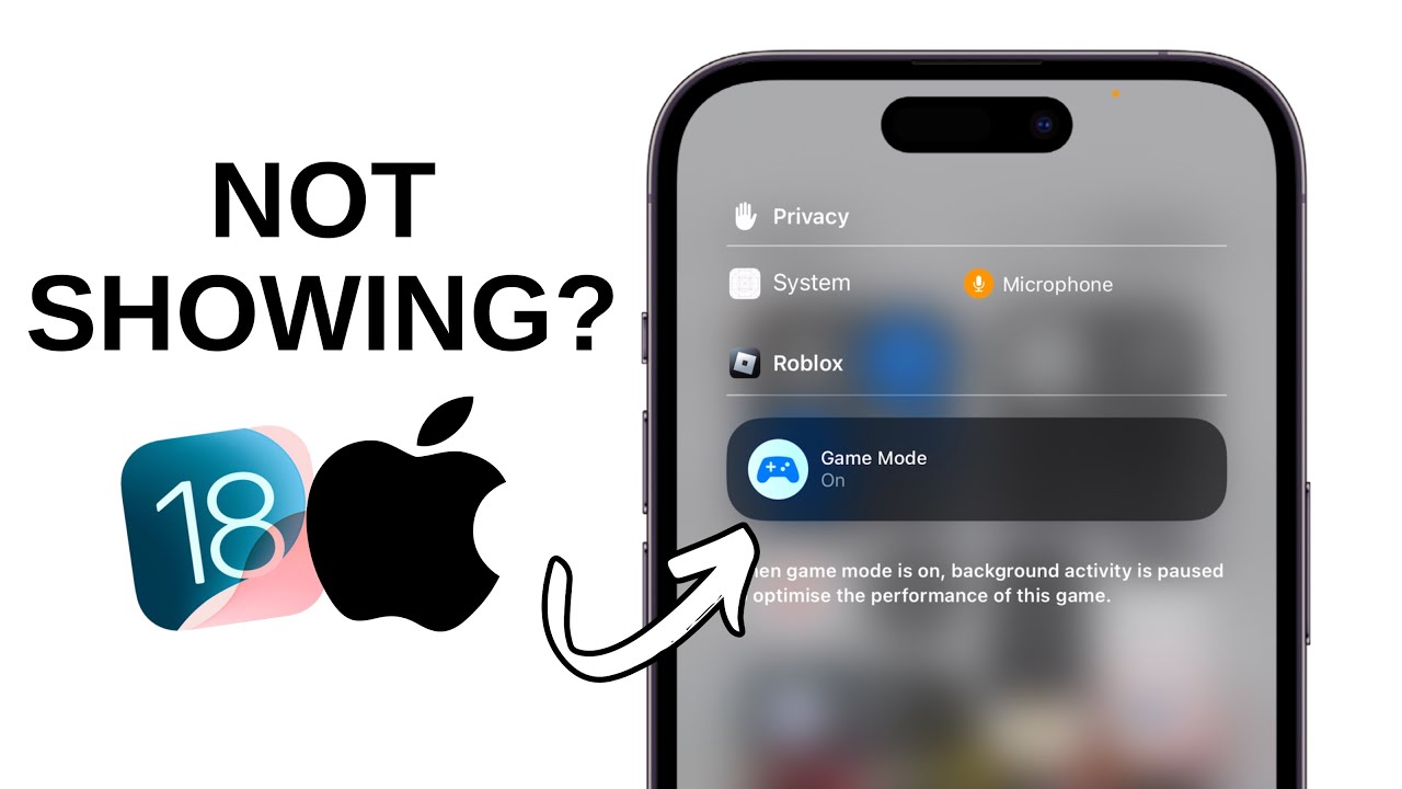 How to Fix Game Mode Not Showing in Some Games on iPhone - iOS 18 - YouTube