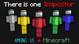 AMONG US portrayed in MINECRAFT as the Impostor