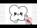 How to draw a cute clover  easy draw tutorial for kids