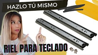 Cómo instalar corredera telescópica teclado // Riel de teclado YouTube