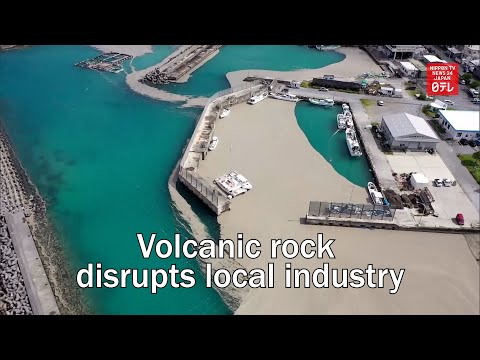 Volcanic rock appears along coastline, affects local industry