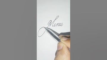 (Minu) name in cursive style#shortsfeed #cursivewriting #shorts #art #satisfying