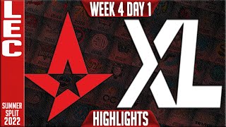 AST vs XL Highlights | LEC Summer 2022 W4D1 | Astralis vs Excel