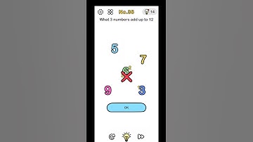 #Answerbrainoutlevel36 Brain Out Level 36 Puzzle - What 3 numbers add up to 12 #BrainOutGaming