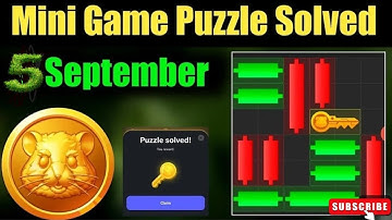 05 September Daily Combo & Cipher Code & Mini Game Hamster Kombat | Daily Combo