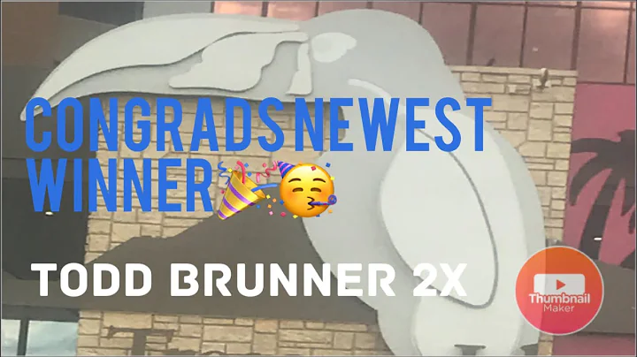 Lets win Todd Brunner was a two time winner!woohoo