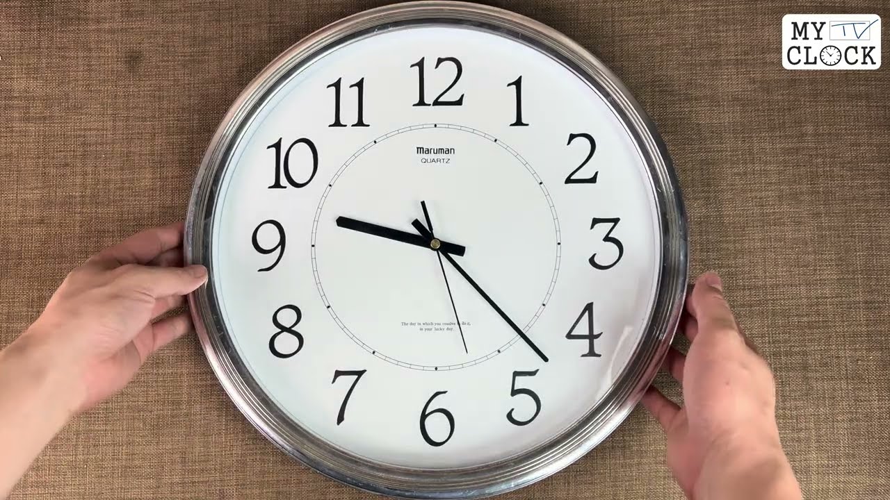 Maruman Round Wall Clock 37cm White Natural Dial Japanese Domestic