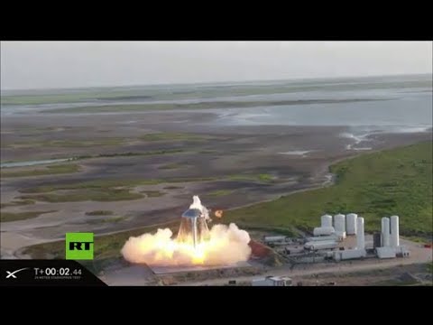 Momento exacto: Nave de prueba Starhopper de SpaceX estalla y sale ardiendo