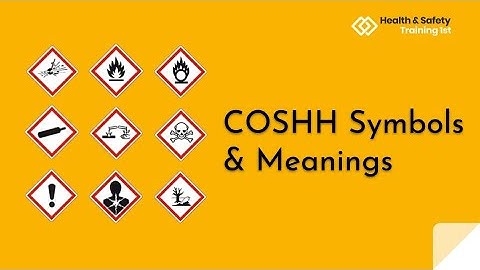 COSHH Symbols & Meanings | In 3 Minutes