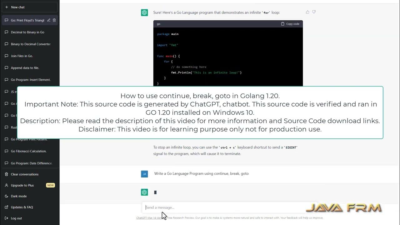 How to use continue, break, goto statements in Golang 1.20 YouTube