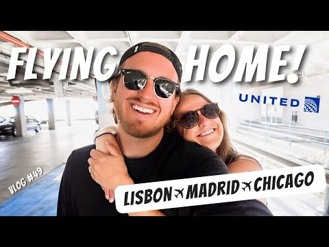 FLYING TO THE USA From Lisbon to Chicago via Madrid!!! (United Airlines)