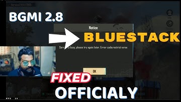 Watch till end  Bluestacks MSI App Player Error code:restrict-area|bgmi 2,8 update 2023