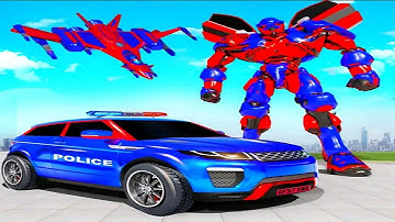 US Police Car Real Robot Transform: Robot Car Games - Android Gameplay