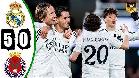 Real Madrid vs Deportiva Minera 5-0 Highlights & All Goals Copa Del Rey 2025