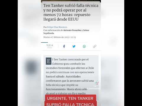 URGENTE, TEN TANKER SUFRIÓ FALLA TECNICA. URGENTE, COMPARTAN