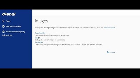 How to scale/resize an image in cPanel