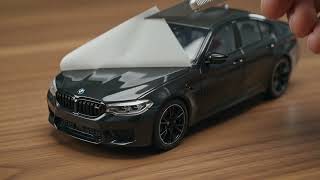 Unboxing & Detailing 1:18 BMW M5 CS Scale Model | Oddly Satisfying ASMR 📦🖤
