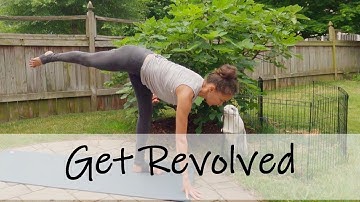 Get Revolved :) Playing with revolved half moon, revolved warrior, revolved triangle