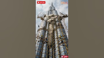 Scaffolding Collapse at High-Rise Building! #shorts #youtubeshorts #viral #trending #shortvideo