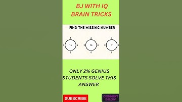 Brain Teaser IQ Test: Solve and Find the Missing Number#braintest #viralvideo #puzzlegames #shorts