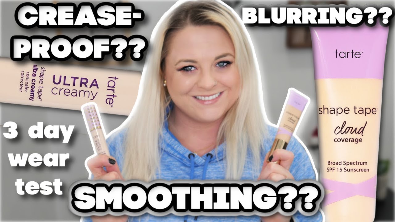 NEW Tarte Cloud 9 Coverage 3 DAY WEAR TEST & review + the Shape Tape ...