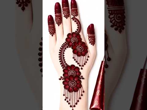 Very Simple Unique Style Mehndi Design For Back Hand | #mehndi #mehndidesign #shorts #mehandi