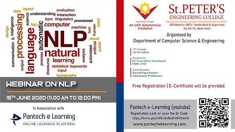 Webinar On AI - Natural Language Processing | NLP | Basic of NLP | LookupError | Pantech e learning