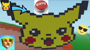 Watch me Build a Pikachu Head from Pokemon | Block Craft 3D | (copy what I build!)