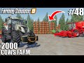Stacking Bales 69 times, Harvesting Carrots | 2000 Cows Farm | Timelapse #48 | Farming Simulator 19