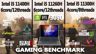 Intel i5 11400h vs 11300h vs 11260h Gaming Benchmark Test | #rtx3050 #lenovo | @StealthGamerSG