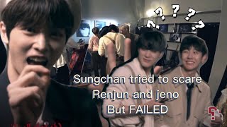 Sungchan tried to scare renjun and jeno but FAILED (Feat: Chenle) #nct #sungchan#renjun #jeno