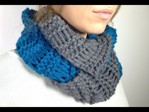 Loom Knit Infinity Scarf of Many Colors