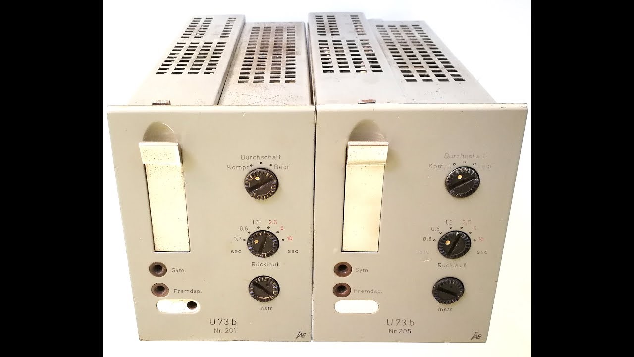 Direct audio demo: Pair 1950s TAB / Telefunken U73b varimu tube compressors